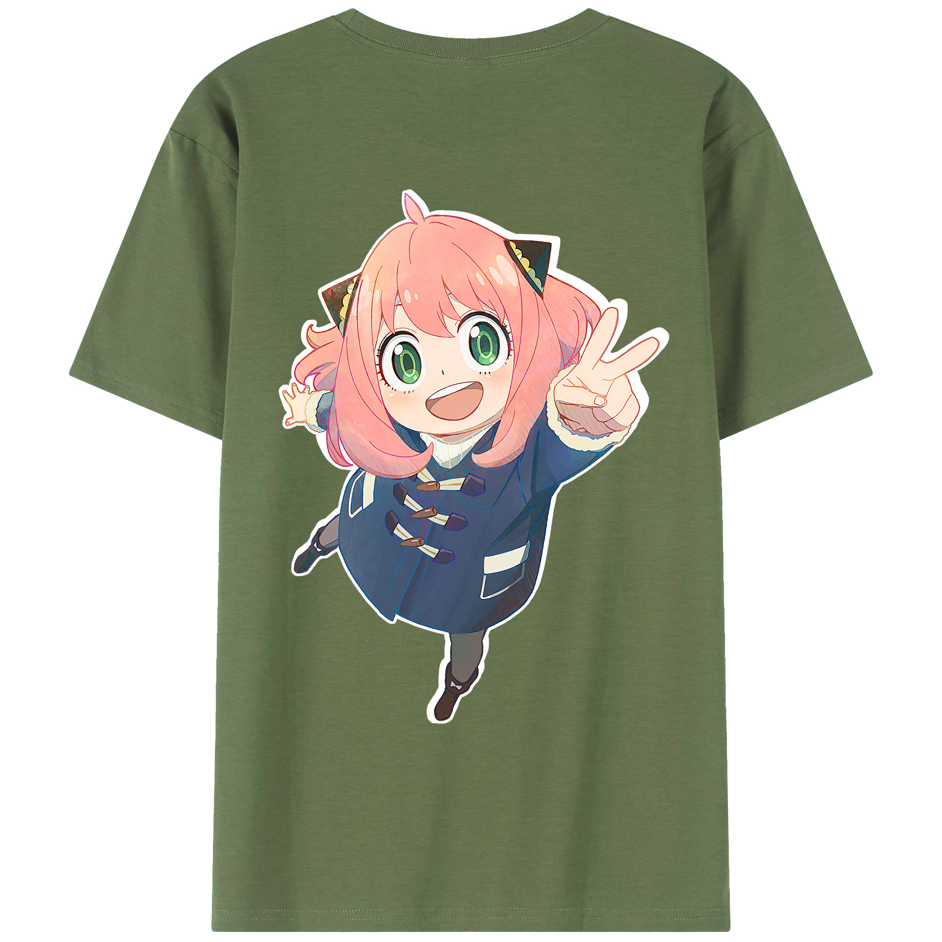 （画像用） SPY×FAMILY间谍家家酒 綿100％ メンズ半袖Tシャツ（バックプリント） 通気性